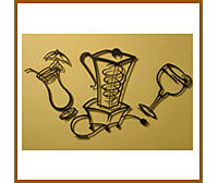 Kitchen blender metal wall art