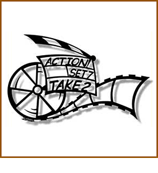 Action Movie Reel Metal Wall Art