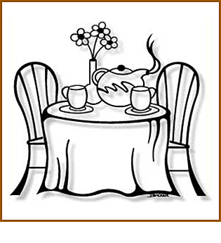 Tea for Two Table Bottle Metal Wall Art