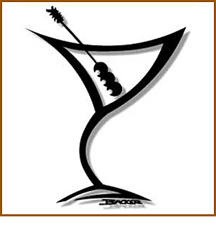 Twisted Martini Metal Metal Art